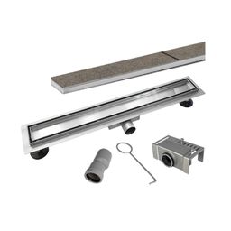 EBS Set walk-in stěna Relax 80 cm se žlabem Tile 90 cm, chrom - galéria #8