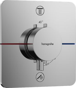Senesi Sprchový komplet s termostatem a tělesem Hansgrohe, příslušenství EBS, chrom SHE0013 - galéria #1