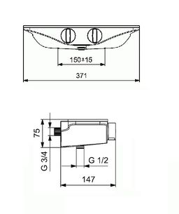 Hansa Emotion Termostatická batéria, biela/chróm 5863017182 - galéria #1