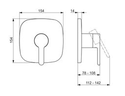 Hansa Designo Podomietková sprchová batéria 81109593 - galéria #1