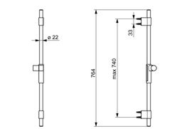 Hansa Activejet Sprchová tyč 740 mm, chróm 04780200 - galéria #1