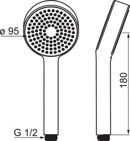 Ručná sprcha Hansa Basicjet 9,5 cm, chróm 44610300 - galéria #4