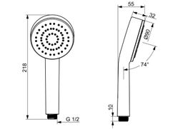 Ručná sprcha Hansa Basic 1jet, chróm 55610100 - galéria #1