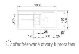 Blanco Metra 6 S Granitový drez s vaničkou a odkvapkávačom, obojstranný s excentrickým ovládaním,, 100x50cm, antracit 513053 - galéria #1