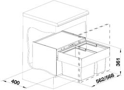 Blanco Select 60/2 518723 Kuchyňský sorter 1x 30l, 1x 19l - galéria #3