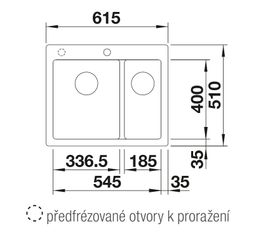 Blanco Pleon 6 Granitový drez s vaničkou bez odkvapkávača, 61,5x51cm, tartufo 521696 - galéria #1