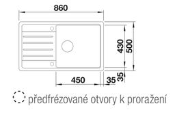 Blanco Legra XL 6 S Granitový drez s odkapávačom, obojstranný, 86x50cm, káva, 523331 - galéria #1