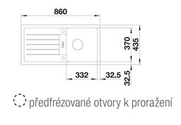 Blanco Favum 45 S Granitový drez s odkapávačom, obojstranný, 86x43,5 cm, káva, 524232 - galéria #1