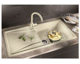 Granitový drez Blanco Sona XL 6 S s odkapávačom, obojstranný, 100x50 cm, čierny, 525977 - galéria #1