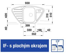Blanco Lantos 9 E-IF Nerezový rohový drez s vaničkou a ľavým odtokom, zapustený, brúsená nerezová oceľ, 516277 - galéria #4