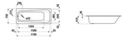 Laufen Moderna Plus Vaňa 170x75 cm, biela H2251300000401 - galéria #1