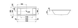 Laufen Pro Vstavaná vaňa 190x90 cm, biela H2349500000001 - galéria #3