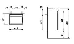 Laufen Pro S Skrinka pod umývadlo 41,5x32,1 H4833010964631 - galéria #2