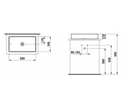Laufen Living Square Umývadlo obdĺžnik 60x34 cm H8114340001121 - galéria #1