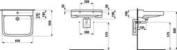 Laufen Pro LIBERTY Umývadlo 55x65 cm, biele H8119530001041 - galéria #1