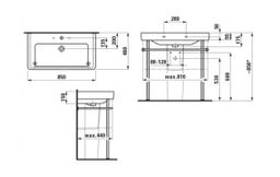 Laufen Umyvadlo Pro S 85 x 46,5 cm bez otvoru, biele LCC H8139654001091 - galéria #1