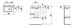 Laufen Umyvadlo Pro S 48x28 cm s otvorom vpravo, biele H8159540001041 - galéria #4