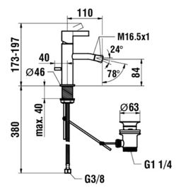 Laufen Kartell Stojaca bidetová batéria, chróm H3413310041011 - galéria #1