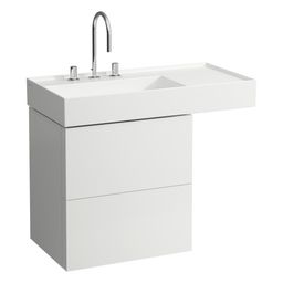 Laufen Kartell Umývadlo bez otvoru na batériu 90 cm, biele lesklé H8103380001121 - galéria #1