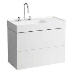 Laufen Kartell Umývadlo bez otvoru na batériu 90 cm, biele lesklé H8103380001121 - galéria #2
