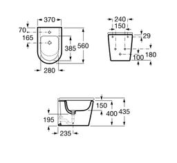 Roca Inspira Stojaci bidet, biely A357527000 - galéria #1