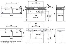 Laufen Umyvadlo Pro S 120 x 46,5 cm, biele LCC H8149664001041 - galéria #4