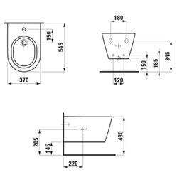 Laufen Kartell Závesný bidet, čierny lesklý H830331020203021 - galéria #2