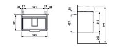 Laufen Spodná skrinka pod umývadlo 63,5 cm, biela matná H4023121102601 - galéria #1