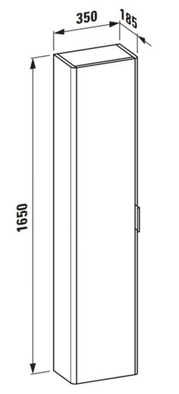 Laufen Base Pro S Vysoká skrinka 35x165 L biely lesk H4026411102611 - galéria #2