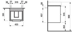 Laufen Spodná skrinka Val s umývadlom 45 biely lesk - galéria #1