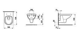 Laufen Pro Závesný záchod s hlbokým splachovaním Rimless biely H8209600000001 - galéria #1