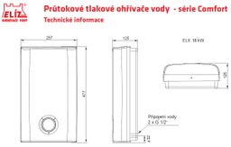 Elíz ELX18 Elektrický prietokový ohrievač vody 18 kW - galéria #1