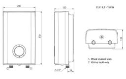 Elíz ELX10 Elektrický prietokový ohrievač vody 10 kW - galéria #2