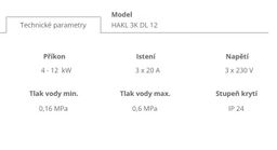 Hakl HA3KDL3120 Elektrický prietokový ohrievač vody 4-12 kW - galéria #6