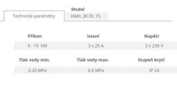 Hakl HA3KDL3150 Prietokový elektrický ohrievač vody 5-15 kW - galéria #6