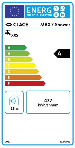 Clage MBX7 Beztlakový prietokový ohrievač vody so sprchou, 6,5 kW/400 V - galéria #3