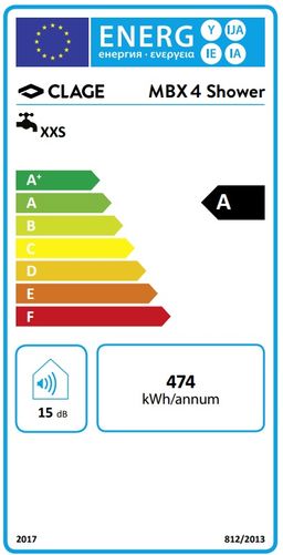 Clage MBX4 Beztlakový prietokový ohrievač vody so sprchou, 4,4 kW/230 V - galéria #3