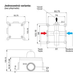 Mereo Sonáta Sprchová batéria podomietková, Mbox, chróm CB60105C - galéria #2