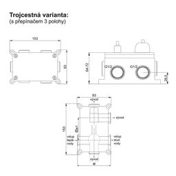 Mereo Sonáta Sprchová batéria podomietková, Mbox, chróm CB60157A - galéria #3