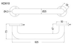 Mereo Madlo 60 cm, nerezová oceľ KD810 - galéria #1