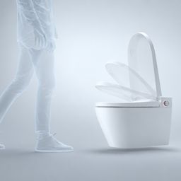 Mereo WC závěsné s integrovaným bidetem, Rimless, včetně sedátka, bílá VSD110S2 - galéria #10