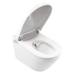 Mereo WC závěsné s integrovaným bidetem, Rimless, včetně sedátka, bílá VSD110S2 - galéria #2