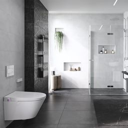 Mereo WC závěsné s integrovaným bidetem, Rimless, včetně sedátka, bílá VSD110S2 - galéria #16