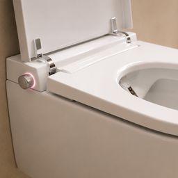 Mereo WC závěsné s integrovaným bidetem, Rimless, včetně sedátka, bílá VSD110S2 - galéria #13