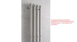 PMH Rosendal R2SS/2 Radiátor kombinovaný, 11,5x150cm, kartáčovaná nerezová oceľ - galéria #1