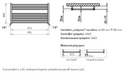 PMH Avento AVLSS Radiátor pre vykurovací systém 90,5x48cm, horizontálny, brúsená nerezová oceľ - galéria #3