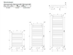 Kombinovaný radiátor PMH Savoy CS4-M, 48x121 cm, chróm - galéria #3
