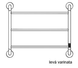 PMH Britta BR1SS-L Elektrický sušák 71,2x85,9 cm, leštěná nerez,  kabel vlevo - galéria #3