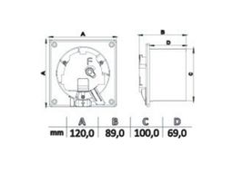 Haco AVDRIM100T Ventilátor axiální bez čelního panelu - galéria #1