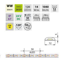 McLED LPK80WWWIFI Sada osvetlenia do niky - profil, LED, prijímač WIFI, napájanie, dĺžka 80 cm - galéria #5